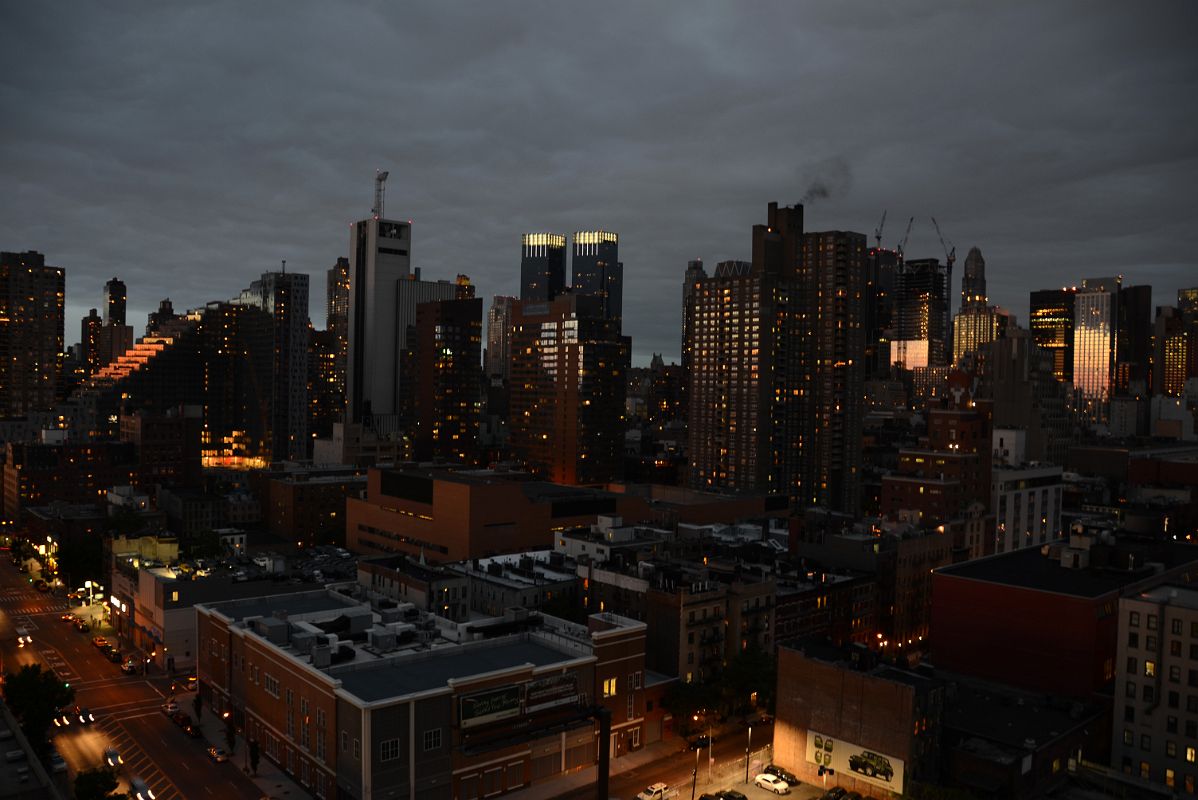 36 Eleventh Avenue, Mercedes House, ATT Switching Center, Time Warner Center After Sunset From New York Ink48 Hotel Rooftop Bar